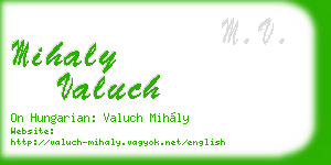mihaly valuch business card